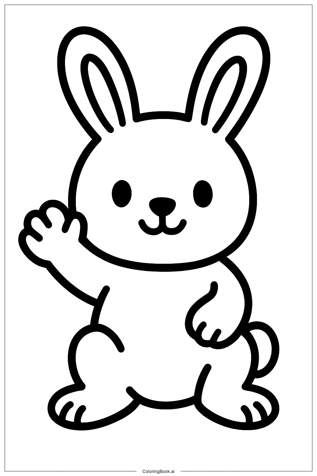  Winkender Hase Ausmalseite 