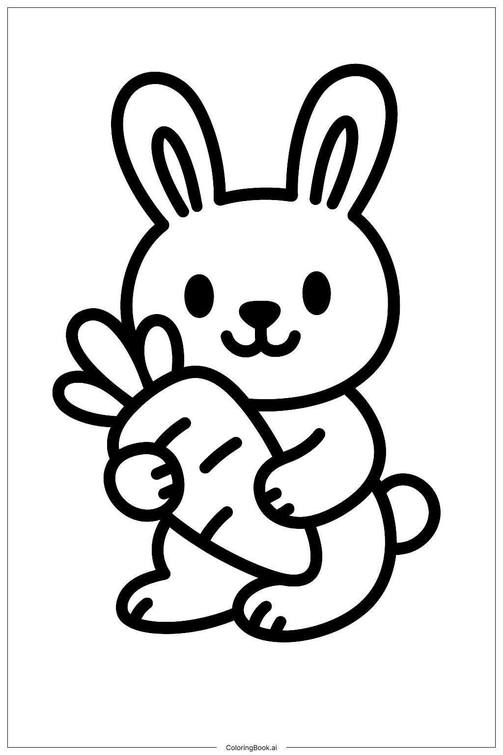  Häschen mit Karotte Ausmalseite 
