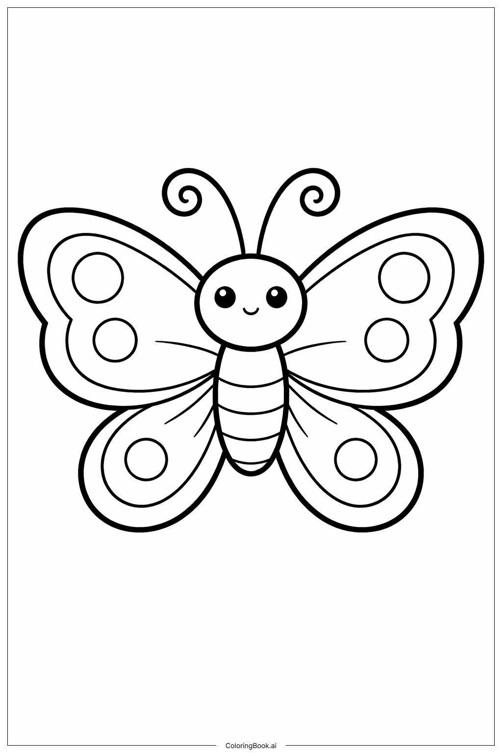  Schmetterlingskritzelei Ausmalseite 