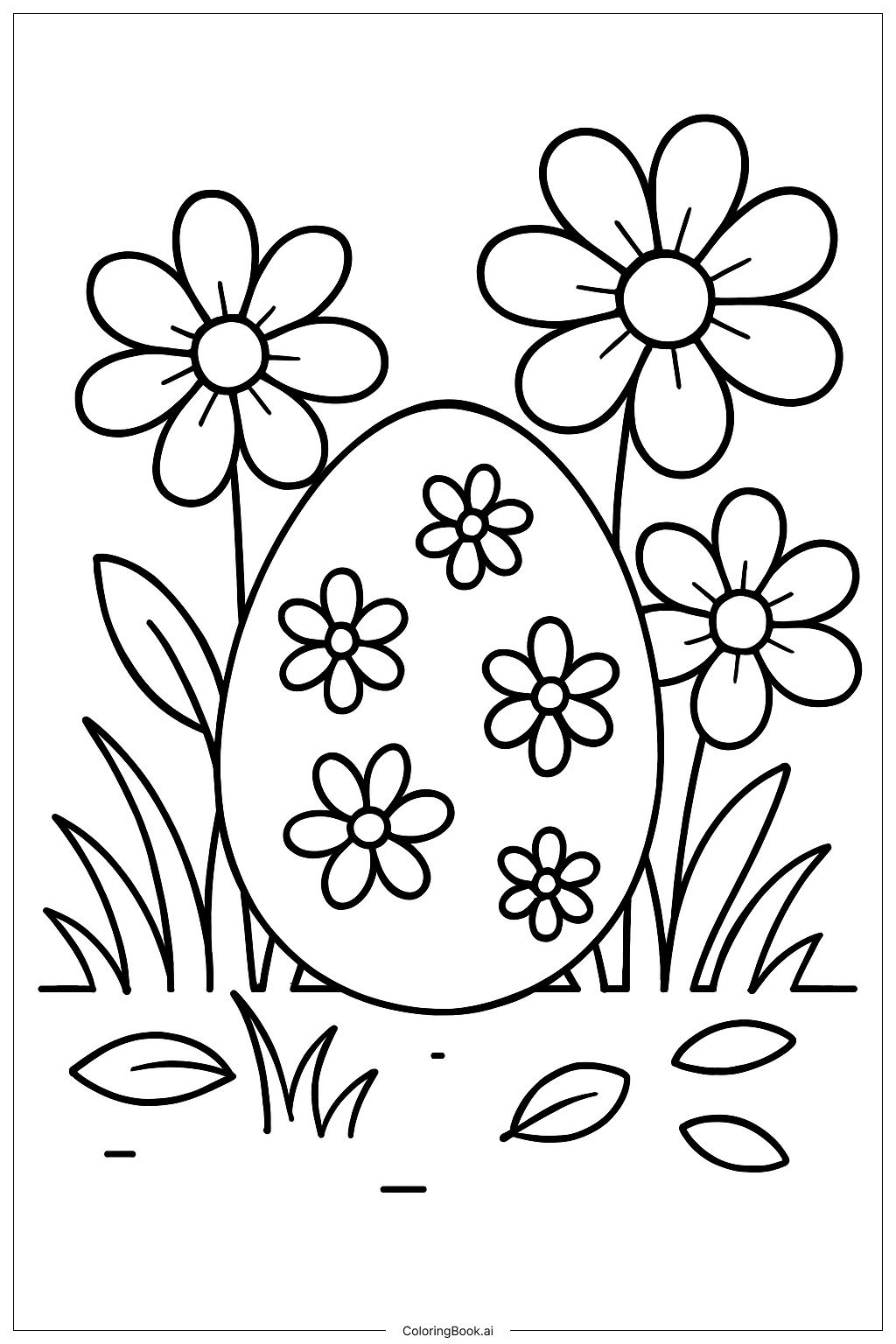 Beautiful Easter Egg With Flowers