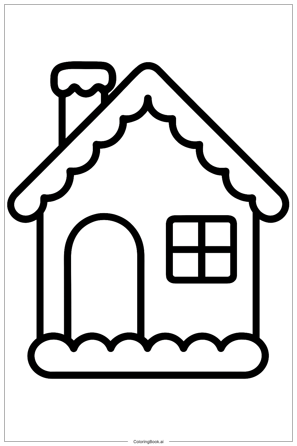 Lebkuchenhaus Ausmalseite