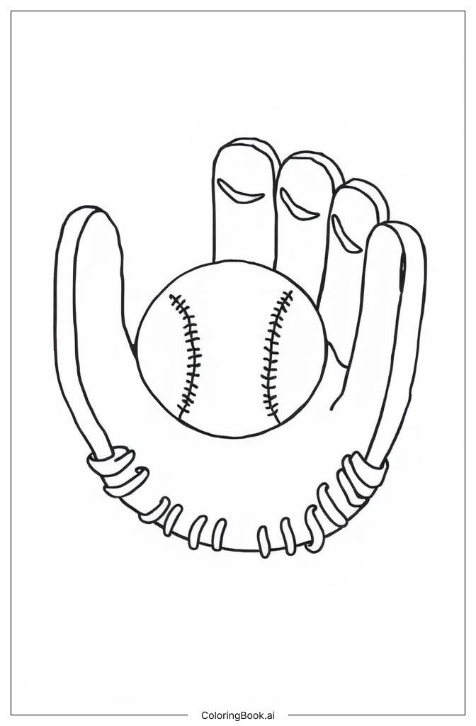  棒球手套填色页 