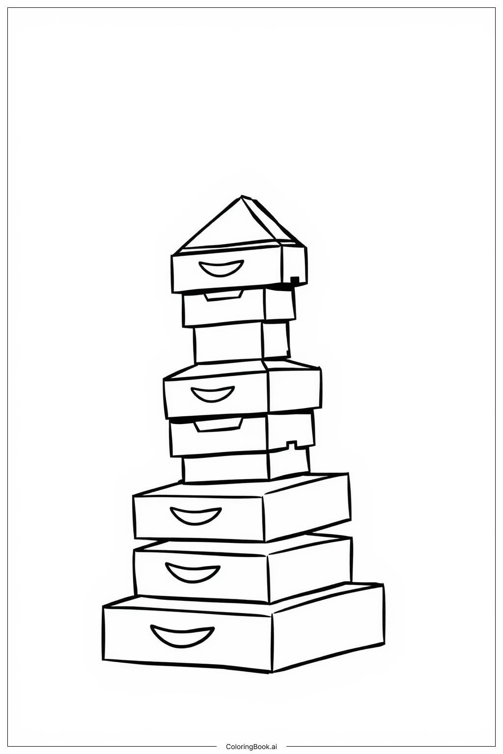  Detailed Pizza Tower Illustration Coloring Page 