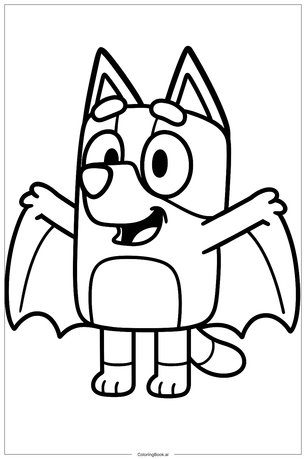  Bluey As A Little Fruit Bat Coloring Page 