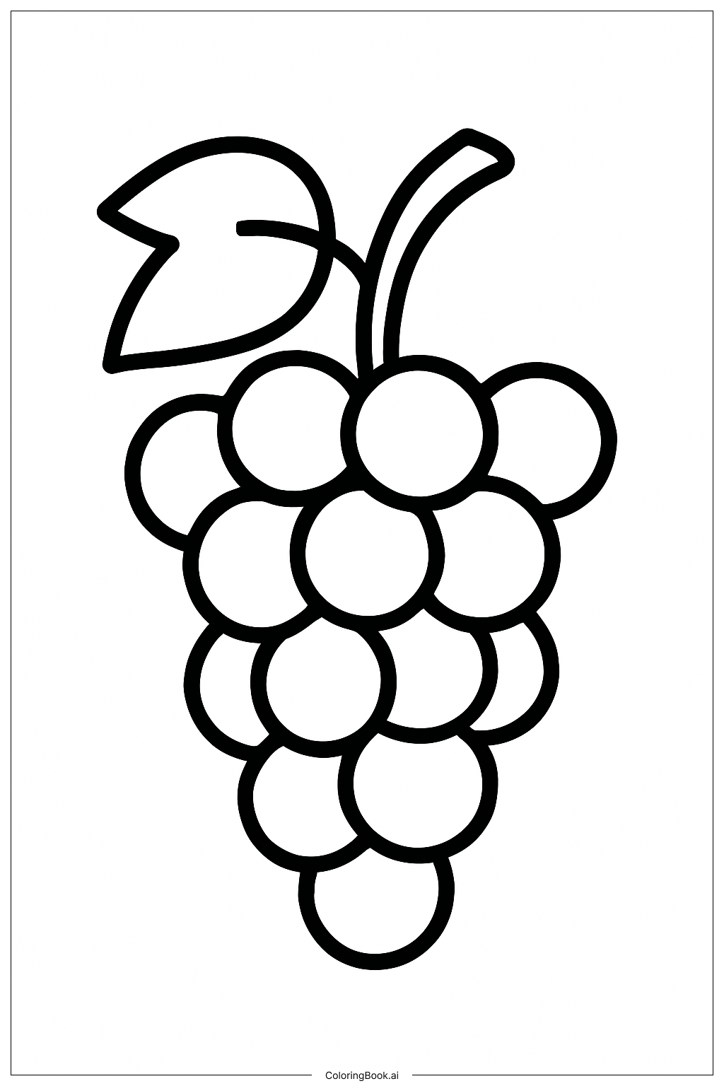 スコットのブドウの房の塗り絵ページ 