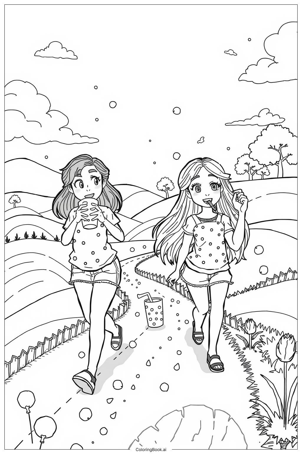  Boba Tea Adventure-2 Coloring Page 