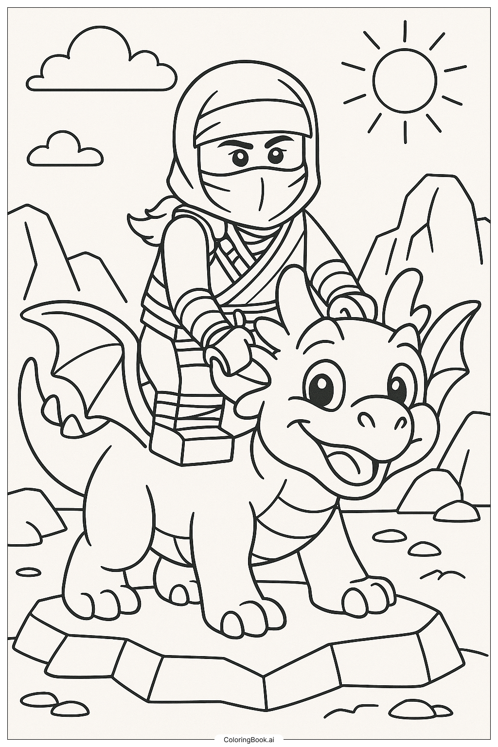 Ninjago Dragons Rising Sora And Riyu Ausmalseite 