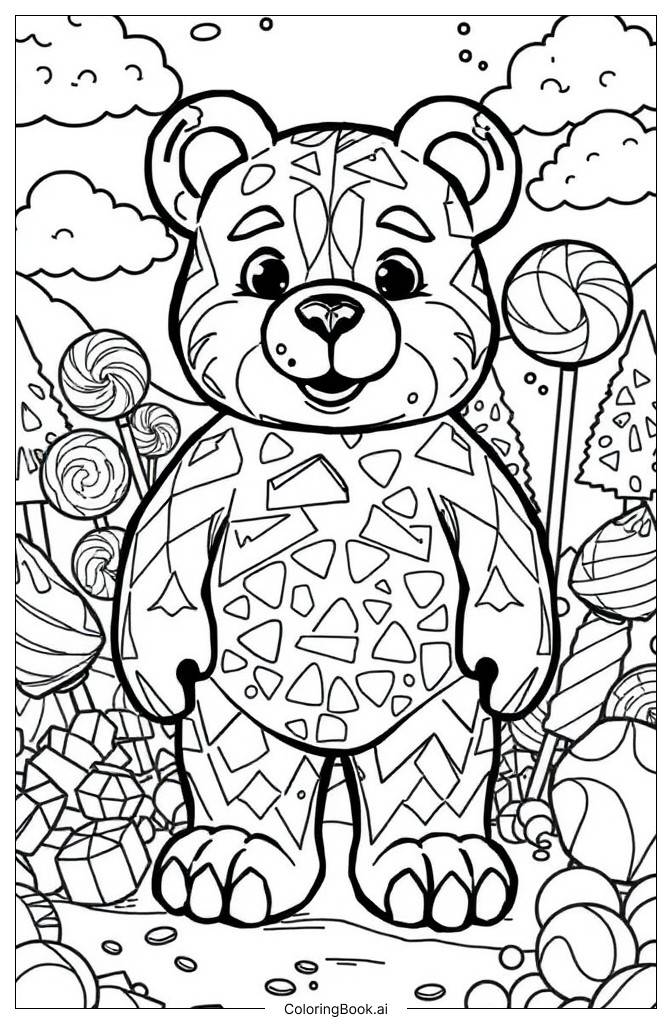  Gummy Bear Coloring Page 