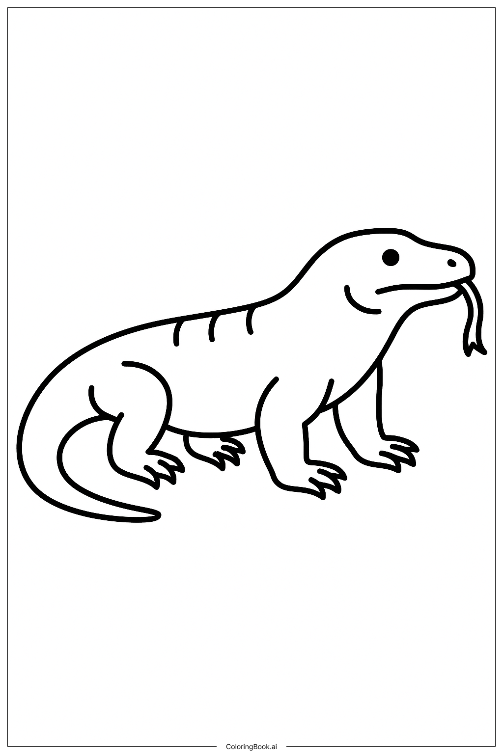  K steht für Komodowaran Ausmalseite 