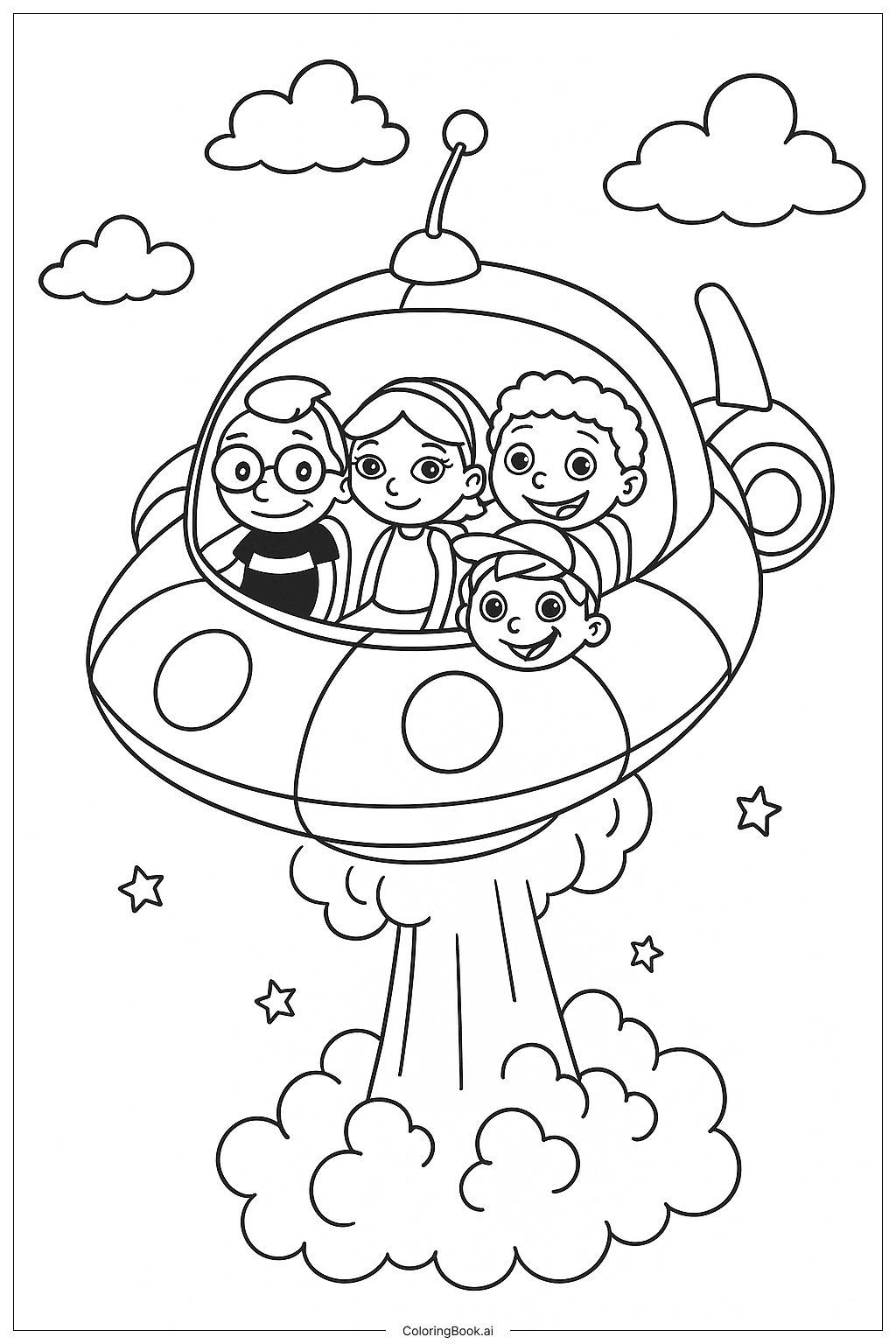  The Little Einsteins And Rocket Blasting Off Coloring Page 