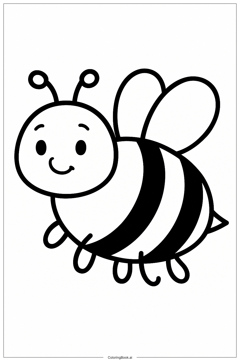  A Cute Honey Bee For Rosh Hashanah著色頁 
