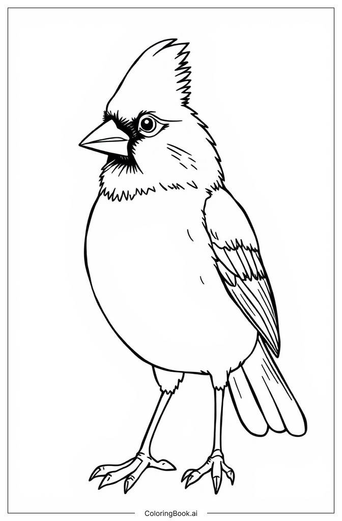  Winter Bird Coloring Page 