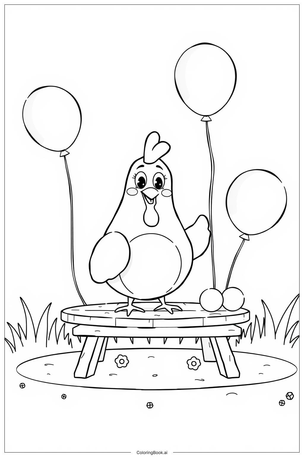  Fried Chicken Festival3 Coloring Page 