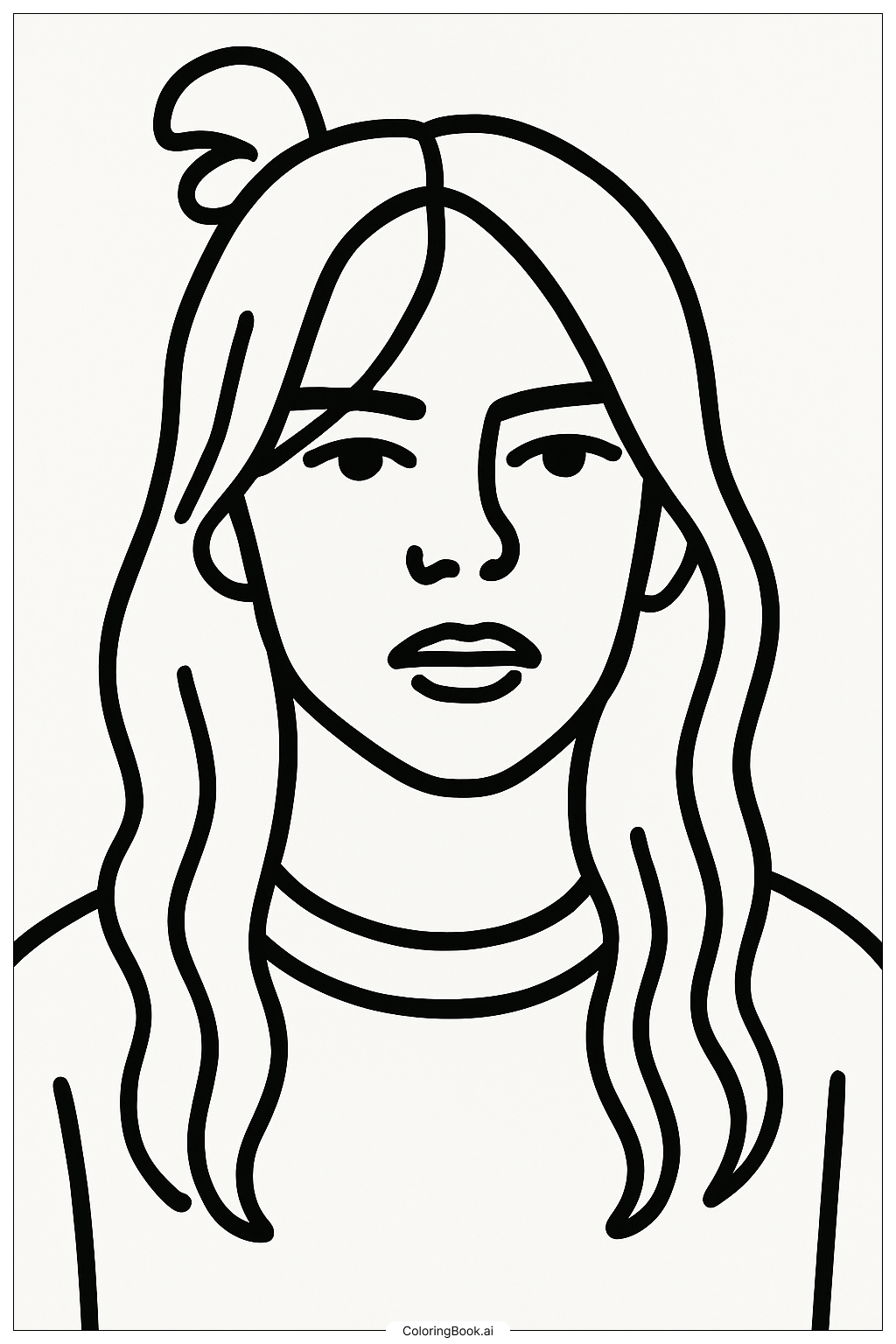 Retrato Simples de Billie Eilish