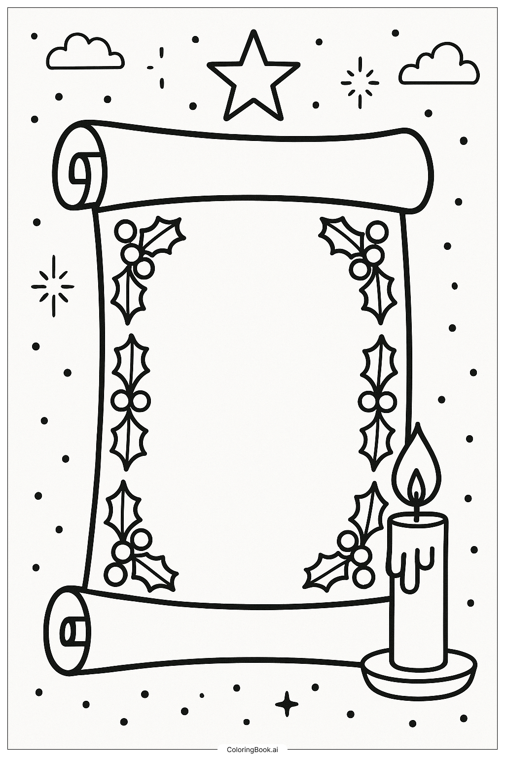  대림절 성경 두루마리 색칠공부 페이지 