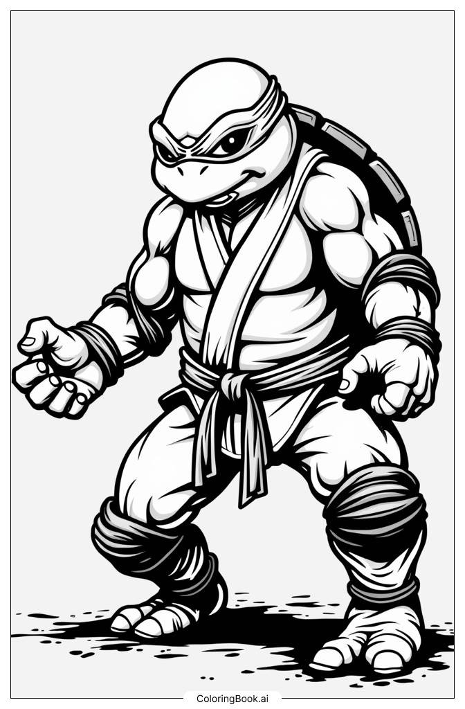  Ninja Turtle Dojo Coloring Page 