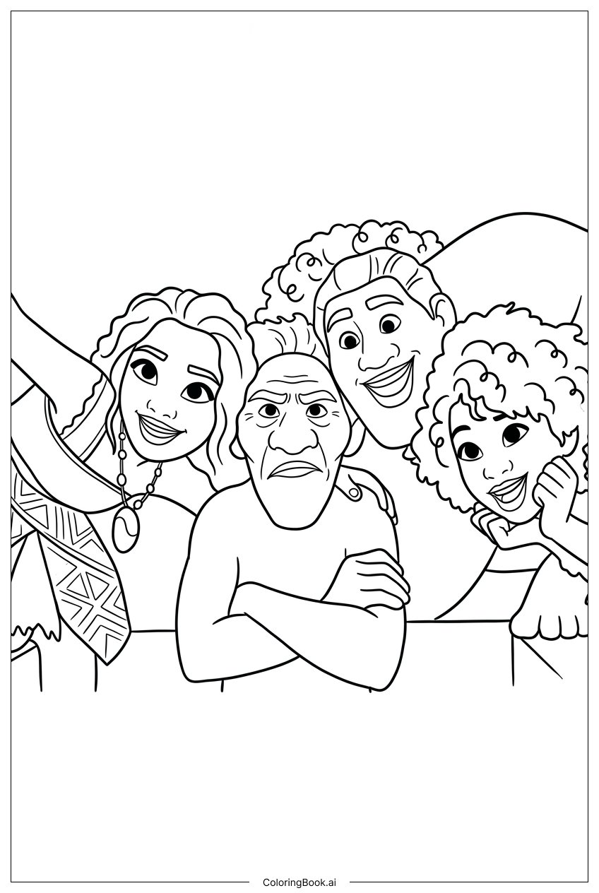 Moana 2 Freunde posieren zusammen nach der Reise