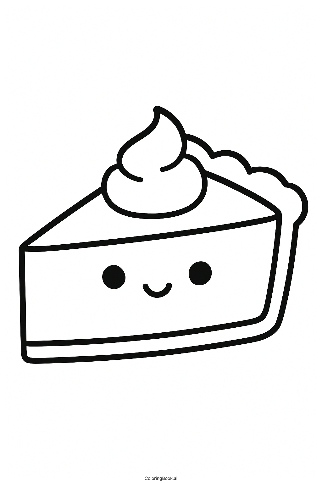  A Cozy Slice Of Pumpkin Pie Coloring Page 