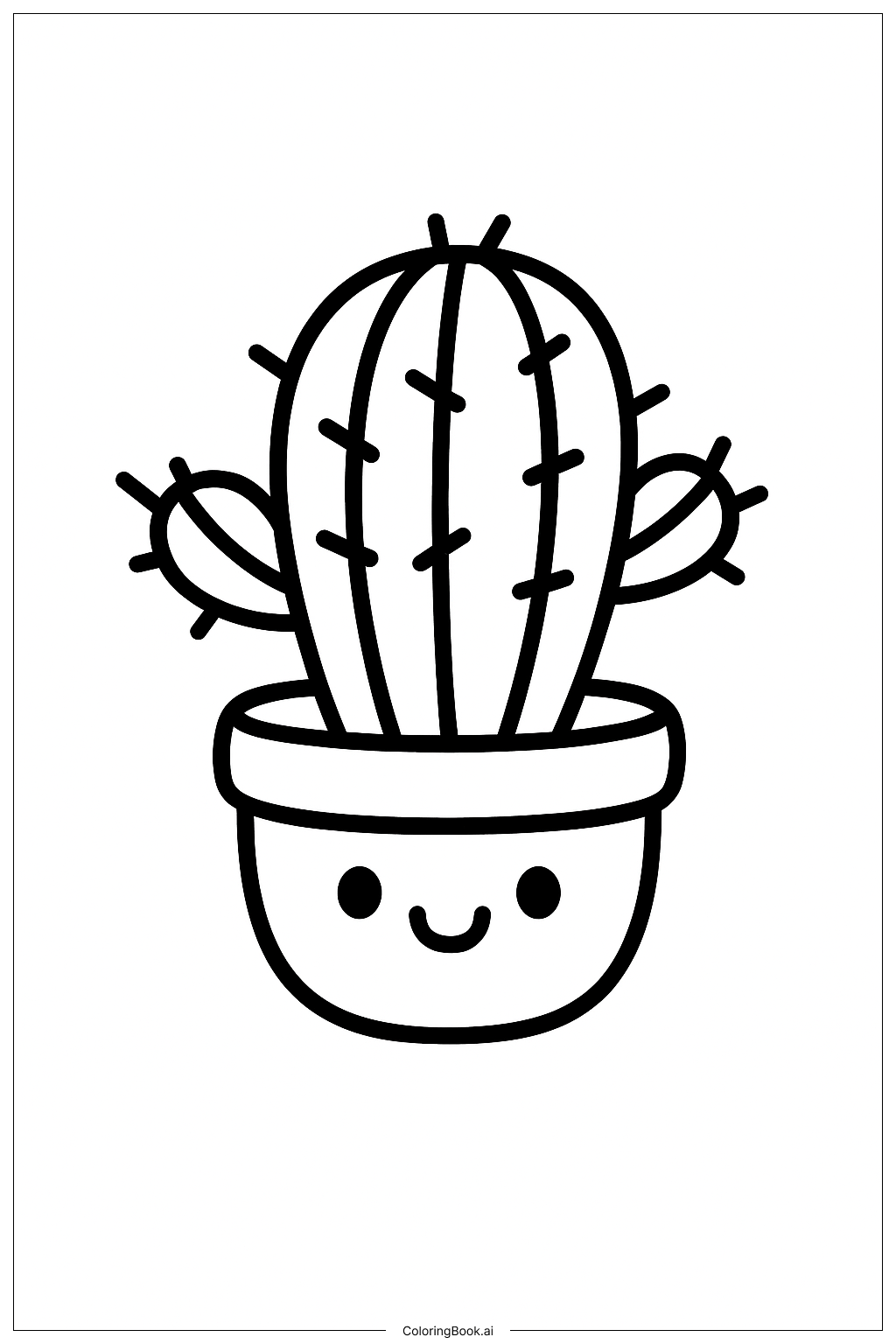 Cactus Coloring Page