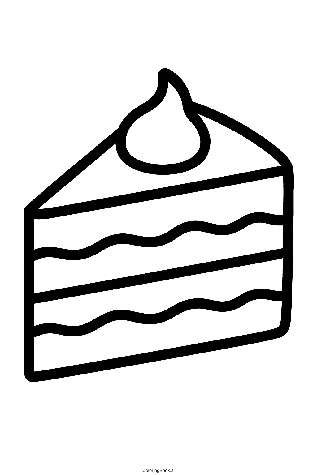  Cake Slice Coloring Page 