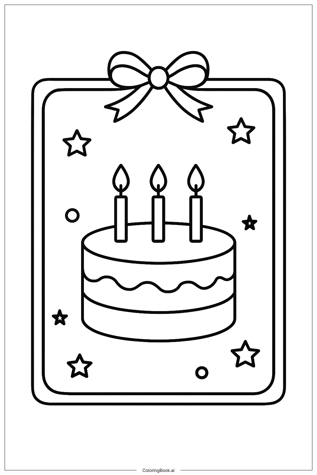 Cake With Ribbon Border