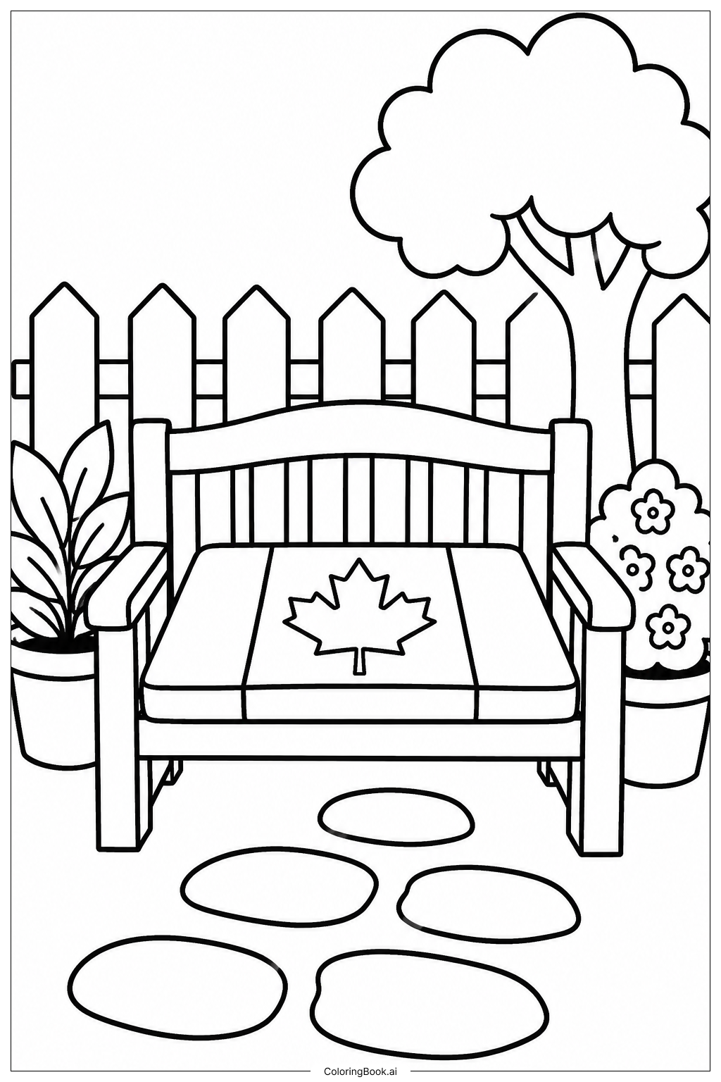  Canada Flag Gartenbank Ausmalseite 