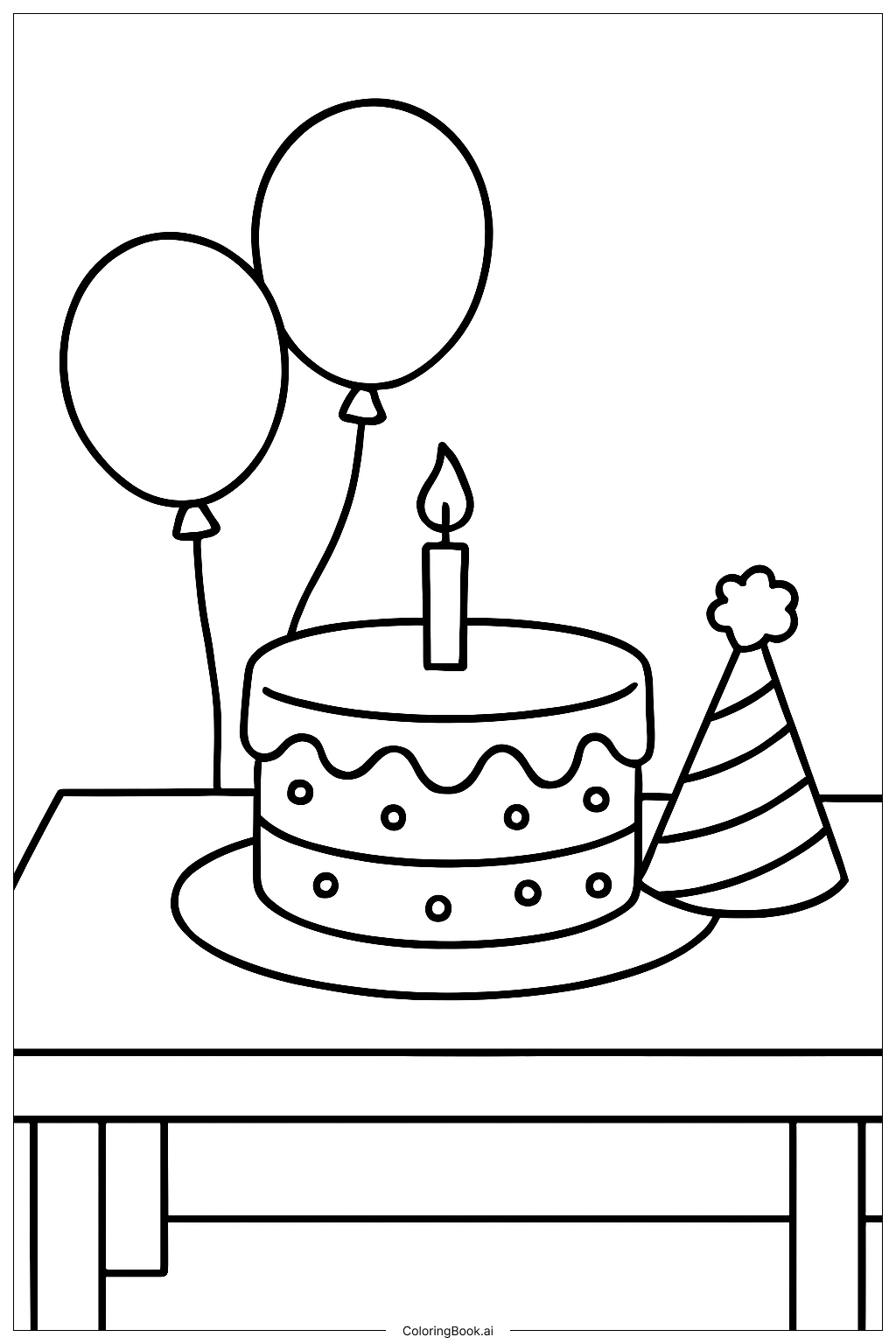  Trang tô màu Cảnh Sinh Nhật Hoạt Hình 