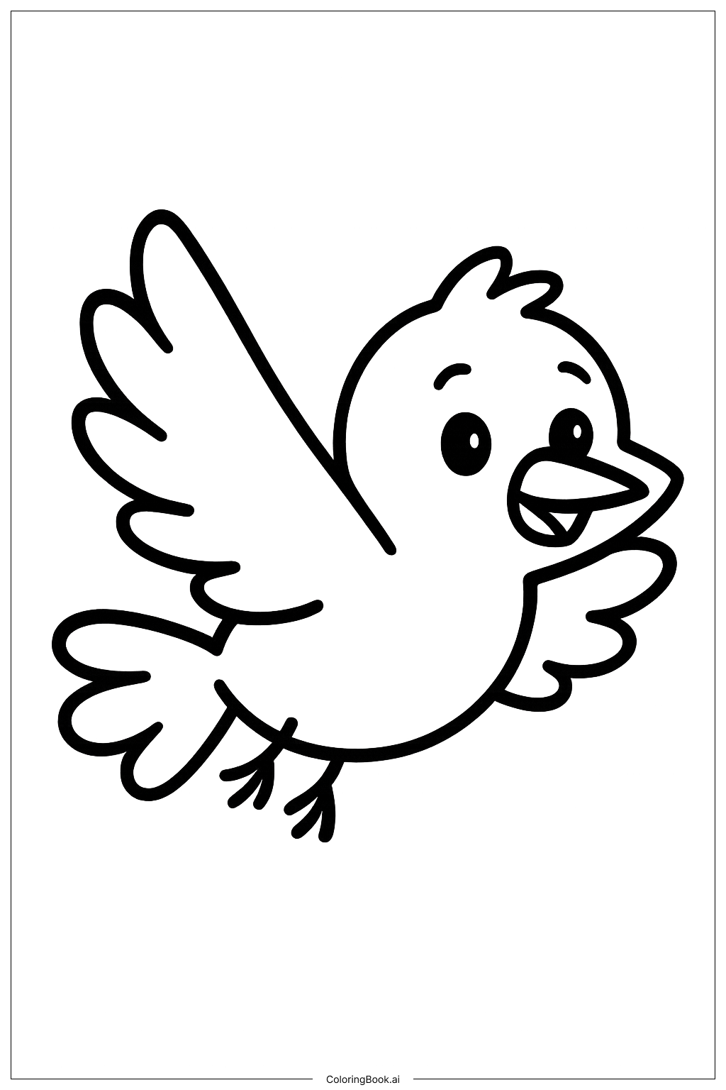  만화 나는 새 색칠공부 페이지 