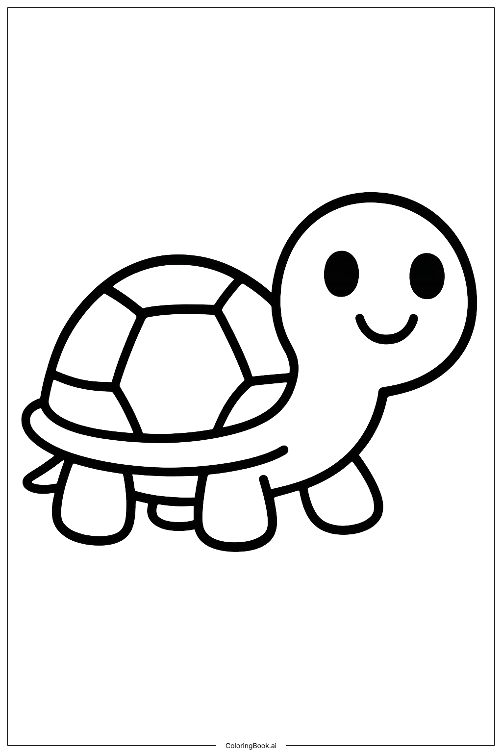  만화 작은 거북이 색칠공부 페이지 