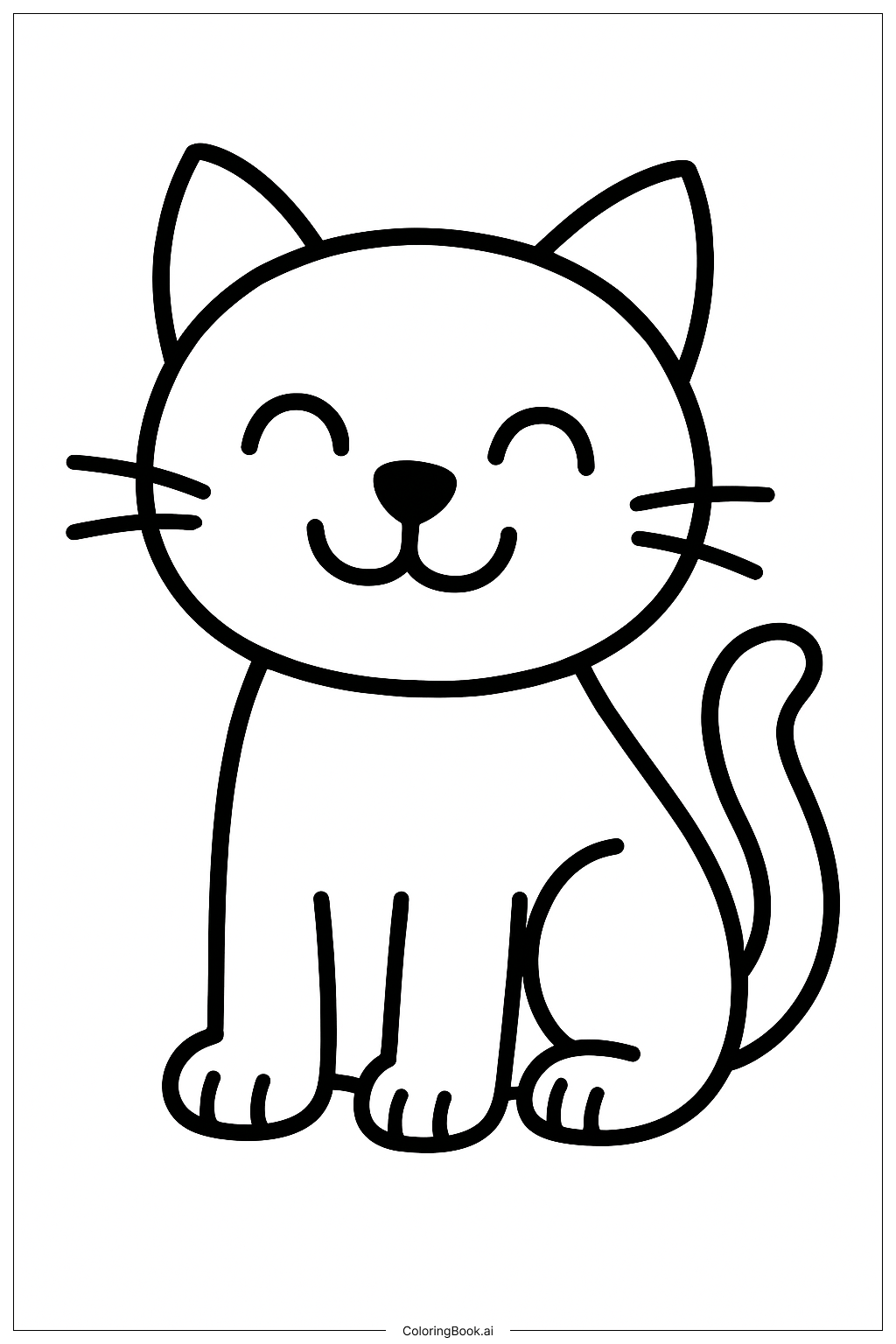  만화 웃는 고양이 색칠공부 페이지 