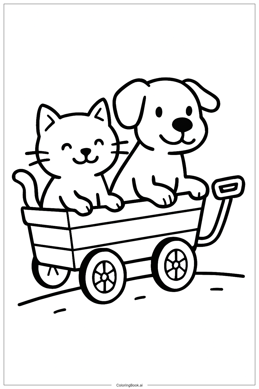 Mèo Và Chó Lái Xe Trong Xe Rùa