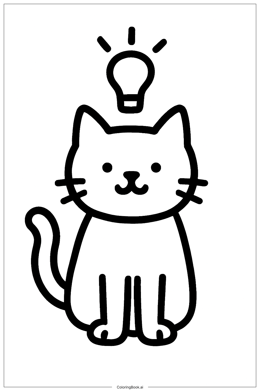 Cat Epiphany Idea Coloring Page