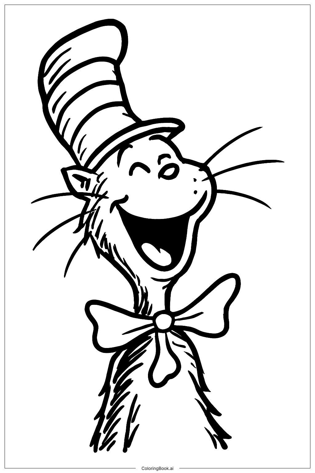  Cat In The Hat Laughing Coloring Page 