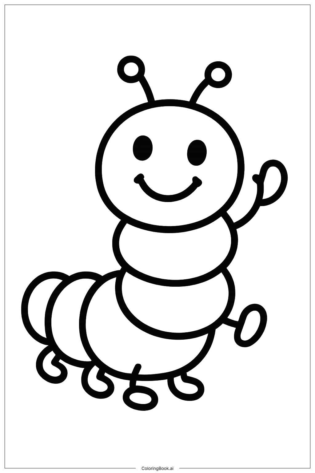 인사하는 애벌레