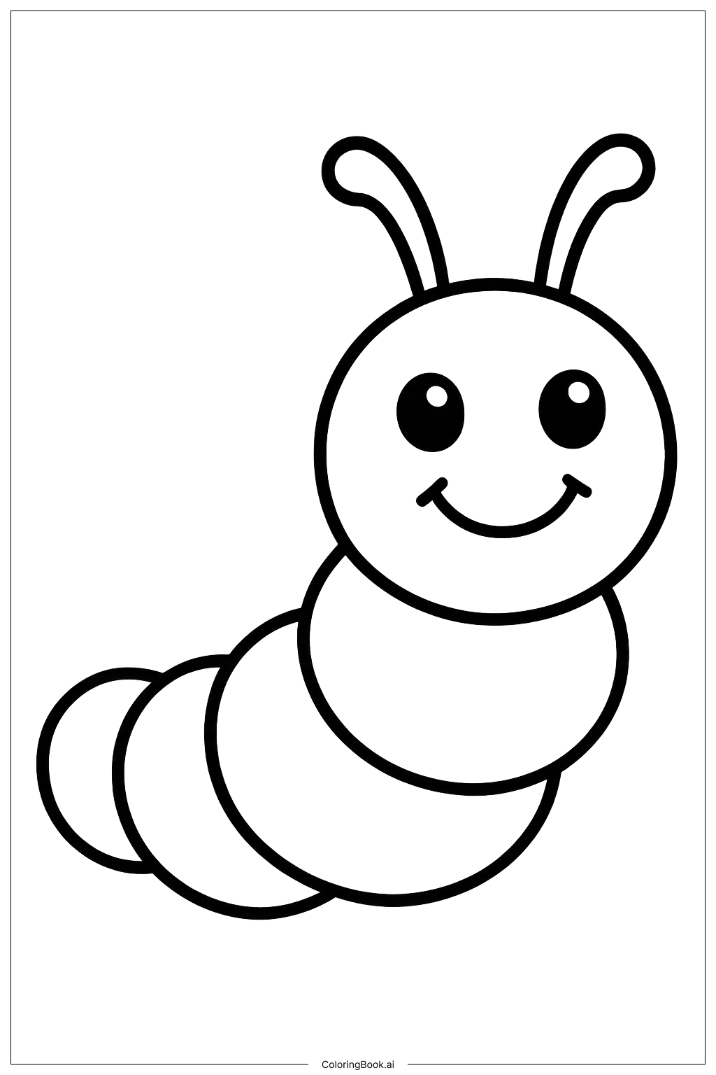  有觸角的毛毛蟲著色頁 