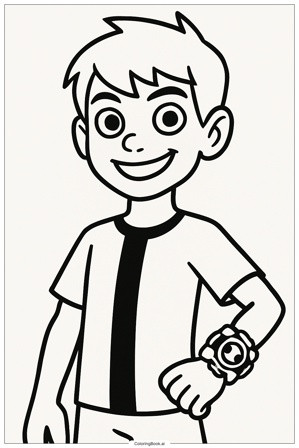 Ben 10 英勇微笑著色頁