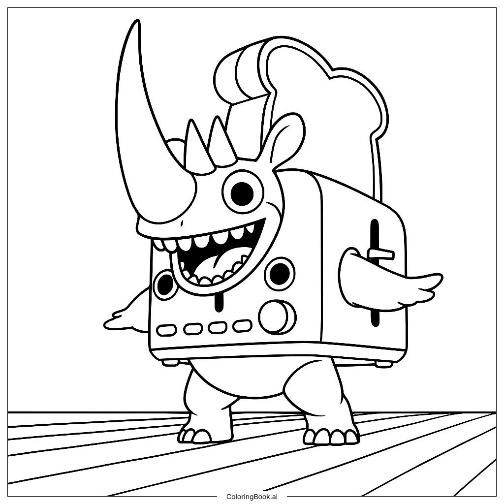  Rhino Toasterino Ausmalseite 