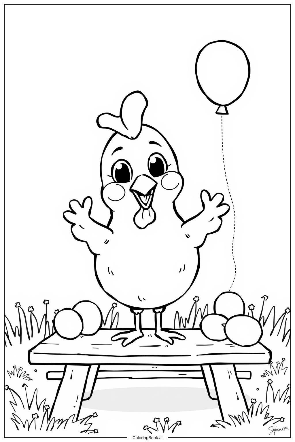  Fried Chicken Festival4 Coloring Page 