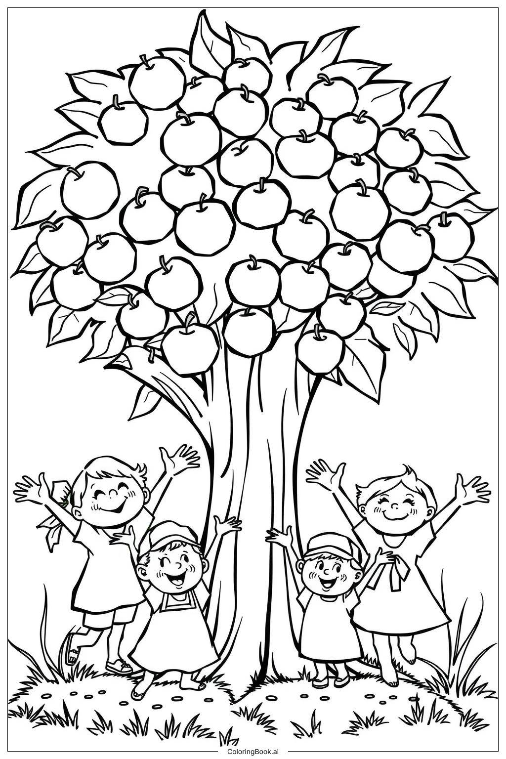  Apple Harvest Festival Celebration Coloring Page 