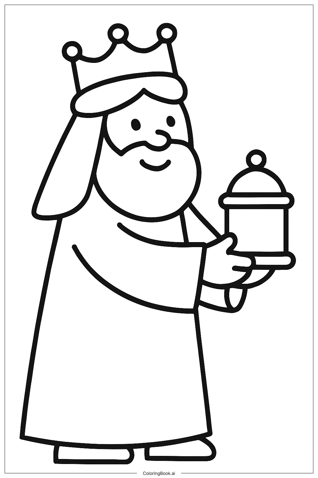  Weihnachtsgeschenk vom Weisen Mann Ausmalseite 