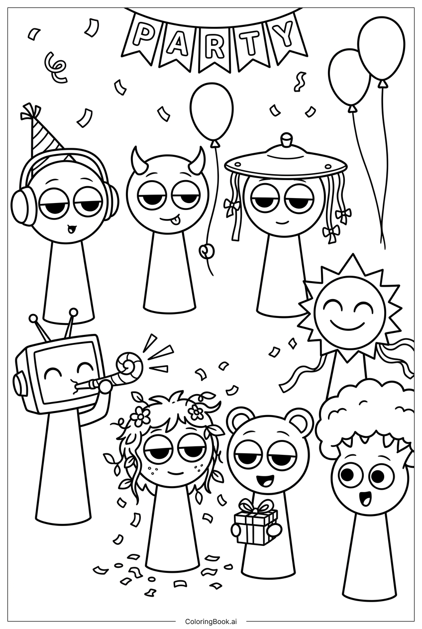 Page de coloriage Sprunki
