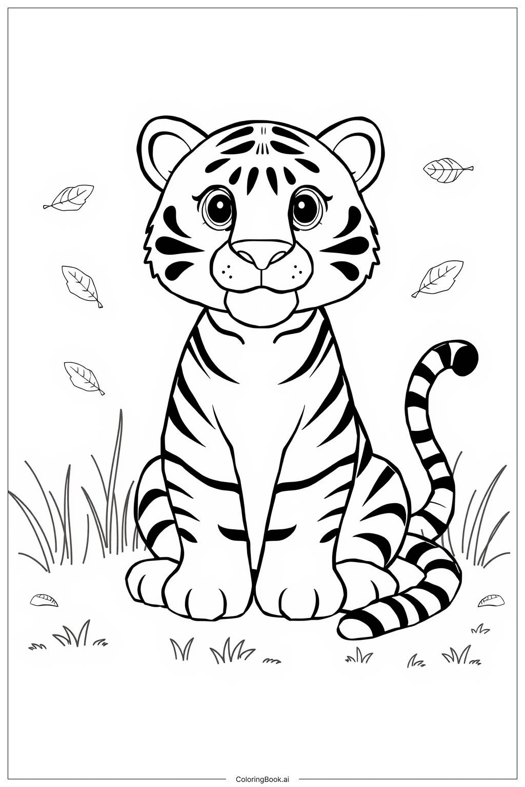  Bengal Tiger Majesty Coloring Page 