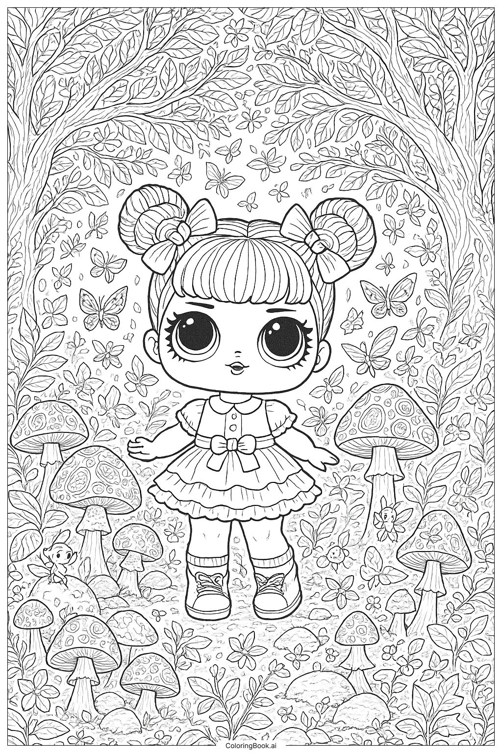 Lol Doll Em Uma Floresta Mágica Detalhada