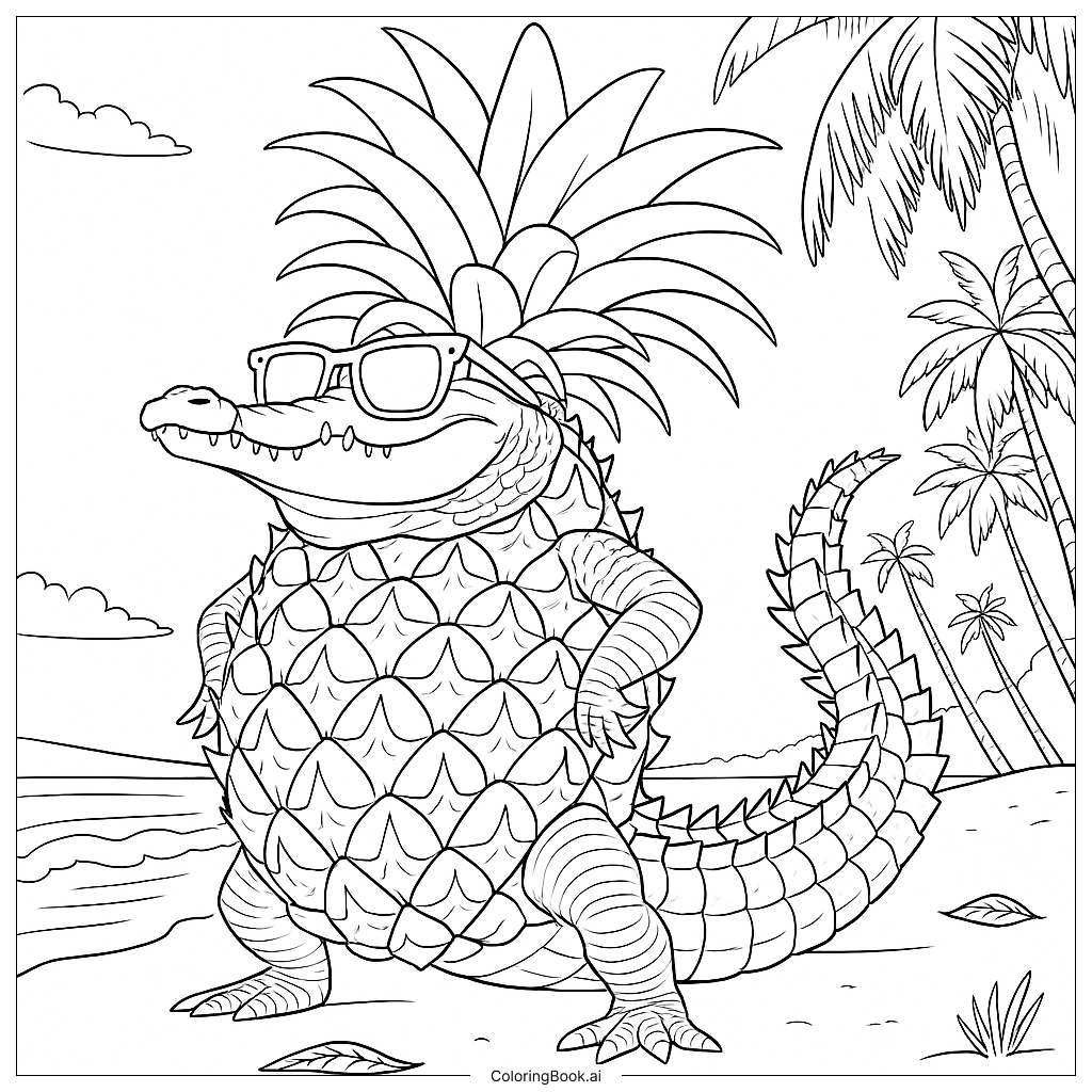  Página para colorear de Crocodildo Penisini 