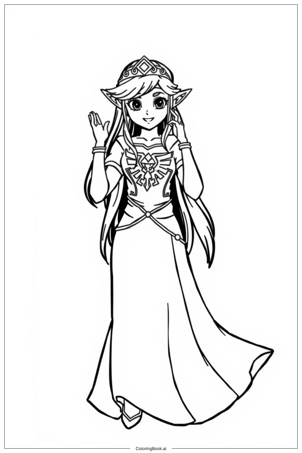  Zelda's Challenges Against Evil Forces Coloring Page 