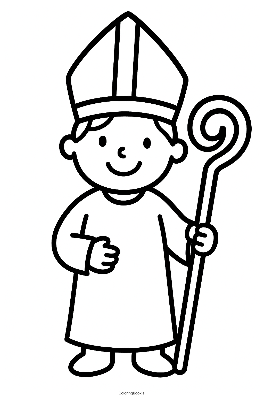 어린 성 니콜라스 색칠공부 페이지