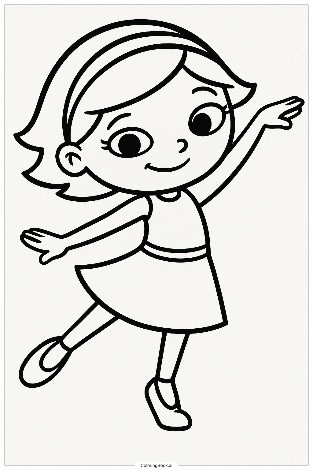  Little Einsteins June's Simple Dance Pose Coloring Page 
