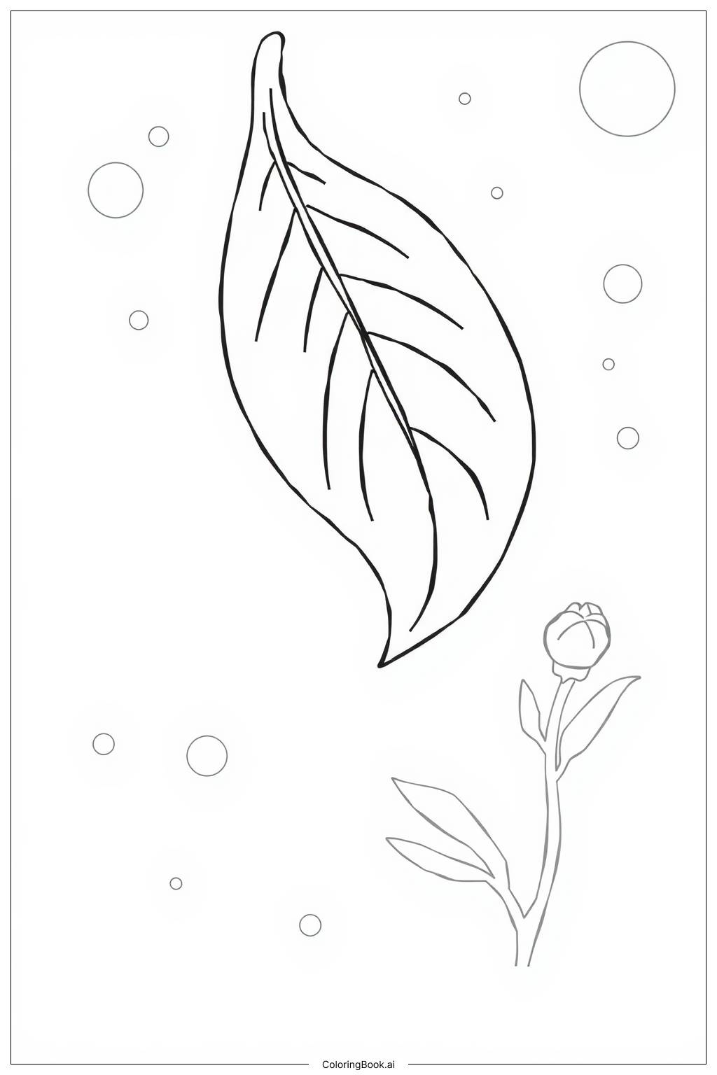  Tumble Leaf Falling Down Coloring Page 