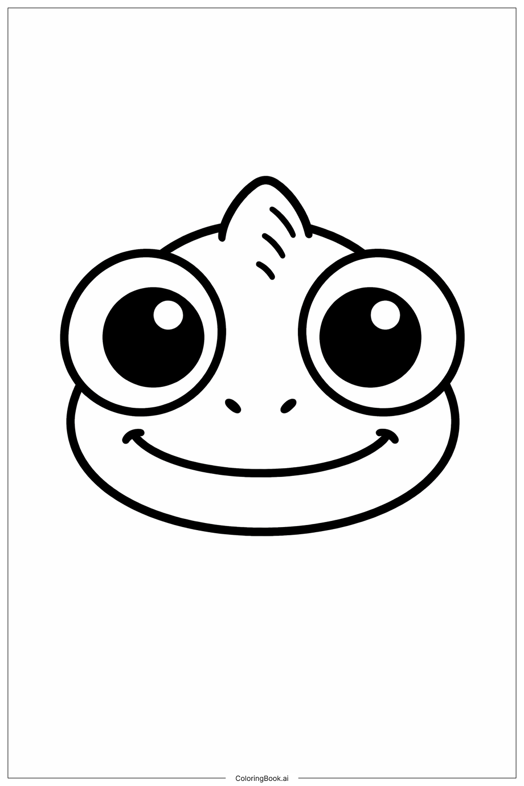 變色龍臉龐著色頁