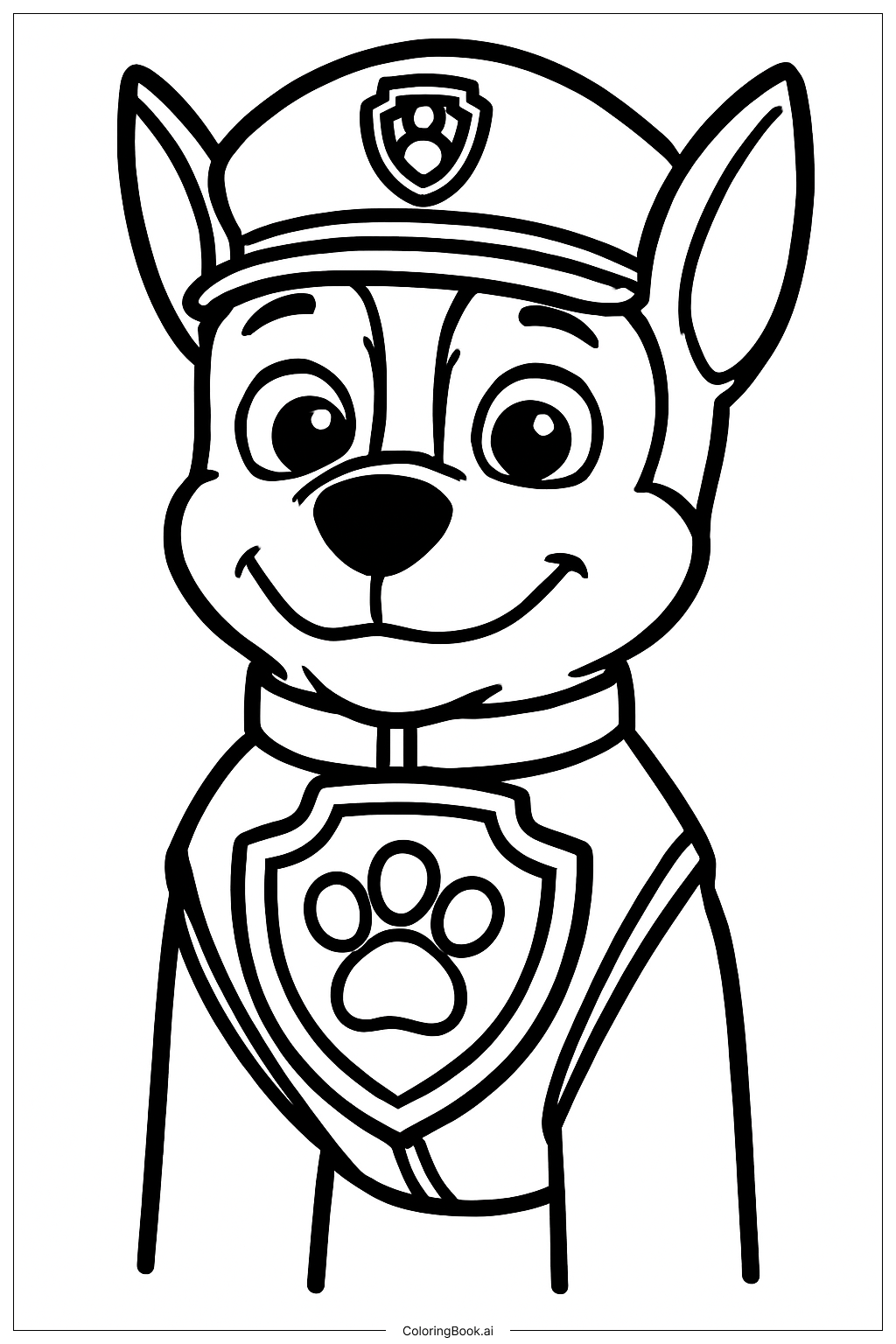  Trang tô màu Chase Paw Patrol 